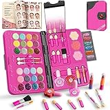 Kinderschminke Set Schminkkoffer Mädchen, Waschbar Schminke Kinder Mädchen Make Up Set Mädchen...