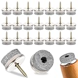 Soodyoow 50 Stück Filzgleiter Schrauben, 22 mm Filzgleiter für Stühle, Rund Stuhlgleiter für...