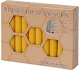 Baumkerzen 40 Stück aus 100% reinem Bienenwachs, 100/13 mm, Bienenwachskerzen, Christbaumkerzen,...
