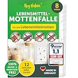 Hey Nature Lebensmittelmotten Falle, 8 Stück, Mottenfalle Lebensmittel, insektizidfreie...