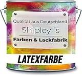 Shipley's Farben & Lackfabrik Latexfarbe Dispersionsfarbe strapazierfähige abwaschbare Wandfarbe in...