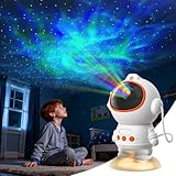 Fokky Sternenhimmel Astronaut Projektor, LED Nachtlicht Kinder mit 8 Sternenhimmel-Modi und...