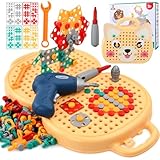 Focenat Montessori Spielzeugkiste, Montessori Play Toolbox, Bohrmaschine Kinder, Kreativ Spielzeug,...