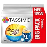 Tassimo Kapseln Morning Café XL Mild & Smooth, 105 Kaffeekapseln, 5er Pack, 5 x 21 Getränke