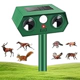 Katzenschreck für Garten, Ultraschall Marderschreck mit PIR-Bewegungssensor, Solar Katzenabwehr...