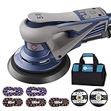 TurboVolt Bürstenloser Exzenterschleifer mit 125mm/150mm Schleifteller, 350W Schleifmaschine für...