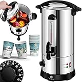 KESSER® Glühweinkessel 10L Edelstahl Inkl. 10x Becher Glühweinkocher mit Thermostat...