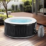 pro.tec Whirlpool aufblasbar Carbone für 3 Personen Outdoor Spa Massagebad mit 105 Massagedüsen...