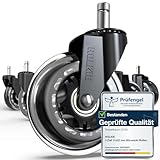 HOLKIE Bürostuhl Rollen für Bürostühle 5er-Set für Parkett Hartbodenrollen Boden 11x22 mm...