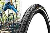 Fahrradreifen Continental Ride Tour 1.60 x 28 Zoll, 42-622 mit Pannengürtel, Reflexstreifen,...