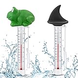 2 Stück Schwimmende Pool Thermometer, Bruchfest Wasserthermometer, Wasser Temperatur Thermometer,...