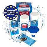 PoolsBest Pool Starter Set 5 in 1 I Pool-Reinigungsset komplett zur Wasserpflege I Pool Zubehör Set...