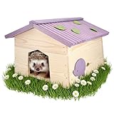 PATKAR Igelhaus Winterfest mit Boden - Premium Igelfutterhaus (Made in Europe) - Labyrintheingang...