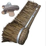 ZIUSFAC Simulation Strohdach Braun Strohfliesen Simulierte Palmgras Rolle Künstliche Hütte...