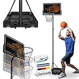 ArtSport Basketballkorb Outdoor mit Ständer & Rollen - höhenverstellbar 255-305 cm Korbanlage...