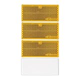 Rechteckige Reflektoren zum Ankleben, 4 Pack, Orange, 70 x 30 x 7 mm Abmessung, E-Prüfzeichen,...