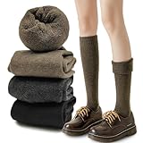 EUPSIIU 3 Paar Thermosocken Damen, Dicke Warme Socken, Atmungsaktives Thermo Wintersocken,...