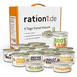ration1 5 Tage Notvorrat Klassik - Hauptgerichte & Frühstück für 5 Tage - ohne Kühlung 10 Jahre...