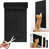 Kratzmatte Katze Selbstklebend, 200×30 cm Kratzteppich Katze Verdickte Katzen Kratzmatte Wand DIY...