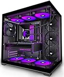 KEDIERS PC Gehäuse - vorinstallierte 4-Lüfter, ATX Mid Tower Gaming Gehäuse, Computergehäuse mit...