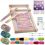 MKLG DIY Holz Webrahmen Kinder Set, Webrahmen für Kinder ab 4 6 8 12 Jahre, Geschenk Mädchen...