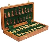 Schachspiel Ultimatives 17.78x17.78 cm Klassisches Holz Reise Schach mit Magnet Staunton Figuren und...
