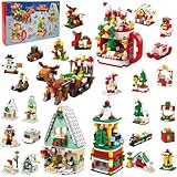 YeahBoom Adventskalender Weihnachtsbaum Bauklötze Set,24 Day Geheimnisvolle Box Countdown Gift,24...