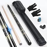 lotmusic Premium Pool Stick, 147,7 cm, professionelles Pool-Queue-Set mit schwarzem...