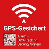 5X GPS-Gesichert/Alarmgesichert Warn-Aufkleber Sticker mit UV-Schutz, GPS-Nachverfolgung, 5x5cm...