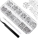 1440pcs 6 Größen Kristall Strasssteine nageldesign Kristallrhinestones, Flache Rückseite...