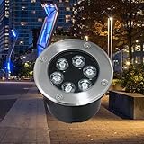 Wasserdichte Landschaftsbeleuchtun - Bodenstrahler Außen, LED-Bodeneinbaustrahler, IP66...