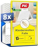 PIC Kleidermottenfalle Mottenschutz für Kleiderschrank, 8 Stück Mottenfalle für Kleidermotten,...