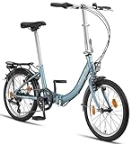 Licorne Bike Fold Premium Klapprad Aluminium 6 Gang Shimano Kettenschaltung Quick-Fold-System...