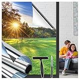 Niviy Fensterfolie Spiegelfolie Fenster von Außen Blickdicht von Innen Durchsichtig,44.5X200cm...