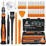 JOREST 33Pcs Feinmechaniker Schraubendreher Set, Mini Werkzeug Kit mit Torx T1 T2 T3 T4 T5, TR6 T7...