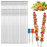 Grillspieße edelstahl,20 Stück grillspieße aus rostfreiem edelstahl,Grill Kabob Spieße edelstahl...
