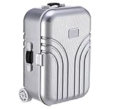 Mini Trolley Spardose Urlaub, Silber Urlaubskasse Geschenk, Reisekasse Geschenk mit Kartenfach &...