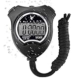Digital Sport Stoppuhr Timer, Handheld Chronograph Digital Uhren Stoppuhr mit Wecker/Kalender für...
