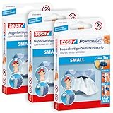 tesa Powerstrips Small im 3er Pack - Doppelseitige Klebestreifen zur Montage von Gegenständen auf...