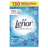 Ariel Lenor Waschmittel Pulver, Waschpulver Grosspackung, Vollwaschmittel, 130 Waschladungen, Lenor...
