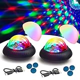 Eagou Diary Disco Lichter Musikgesteuert Partylichter 2 in 1 Wiederaufladbare Bühnenlampe LED...