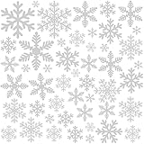 156 Weihnachten Fensterbilder, Schneeflocken Fensterdeko für Fensterscheiben, Wiederverwendbar...