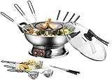 UNOLD 48746 Asia-Fondue - 1.950 W, für 6 Personen mit 6 Gabeln und Körbchen, mit abnehmbarer...