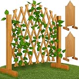GARDEBRUK® 2er Set Rankgitter Gartenzaun bis 200cm ausziehbar faltbar Garten Balkon Spalier...