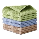Amazon Basics Küchentücher aus 100% Bio-Baumwolle mit Waffelmuster - Hochsaugfähige,...