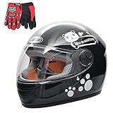 ZJRA Kinderhelm, Motorradhelm Für Kinder, Motorrad Halbhelme, Motorrad Moped Jungen Mädchen Kinder...