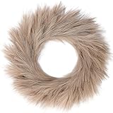 Sggvecsy Pampasgras-Kranz, 66 cm, künstlicher Pampas-Kranz für alle Jahreszeiten, künstlicher...