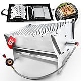 Campinggrill klappbar [+ Tragetasche] Tragbarer Holzkohle Grill - Sowohl für Kohle, als auch für...