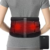 AROMA SEASON Wärmegürtel Vibrationsmassage mit Akku | Heizkissen für Rücken mit Massagegerät...