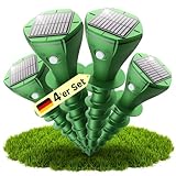 IRIPLEZO Maulwurf Vertreiber, Maulwurfschreck, 4 Stück Katzenschreck, Ultraschall Solar...